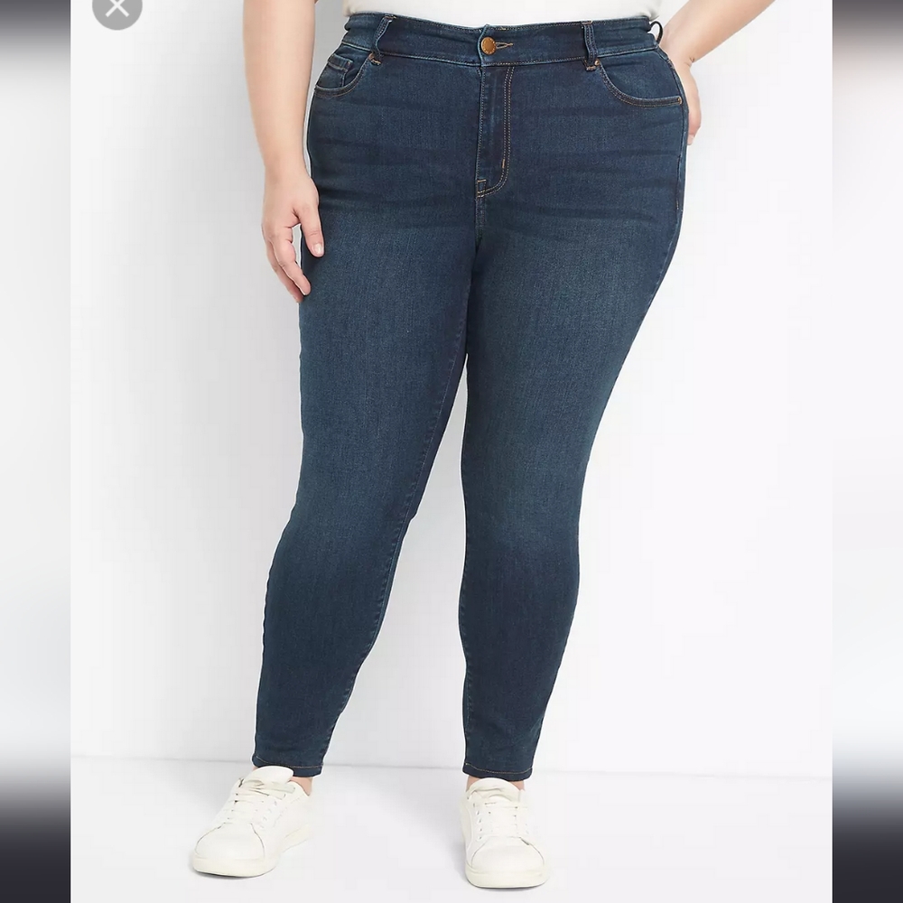 Lane Bryant Medium Wash Genius Fit Skinny Jeans Women's Plus Size 16